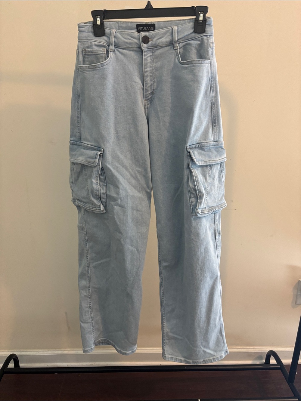 FITJEANS Light Blue Cargo Jeans size Small